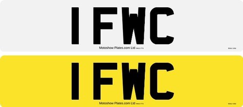 1 FWC - Number plate For Sale