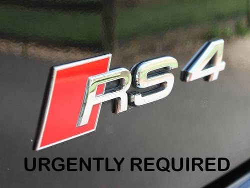 WANTED - Audi RS4's Urgently Required For Stock