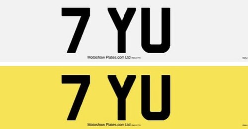 7 YU - Number Plate For Sale