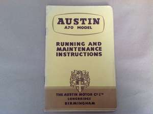 Austin A70 Handbook  For Sale (picture 1 of 2)