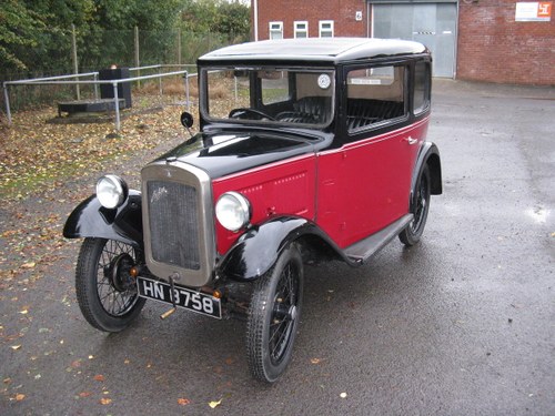 1932 Austin 7 RN Box saloon with sunroof. SOLD