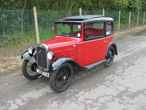 1932 Austin 7 RN Box Saloon, with sunroof. SOLD