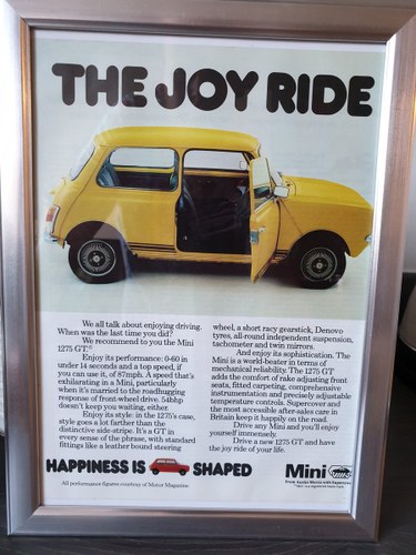 1978 Mini 1275 GT advert Original  SOLD