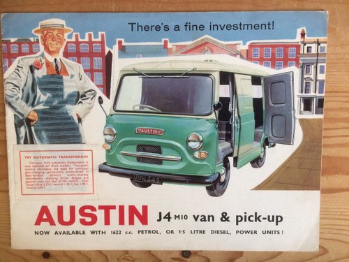 Austin J4 Van and Pick Up sales brochure For Sale