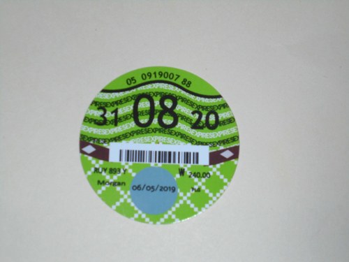 Road Tax Disc 2020. SOLD