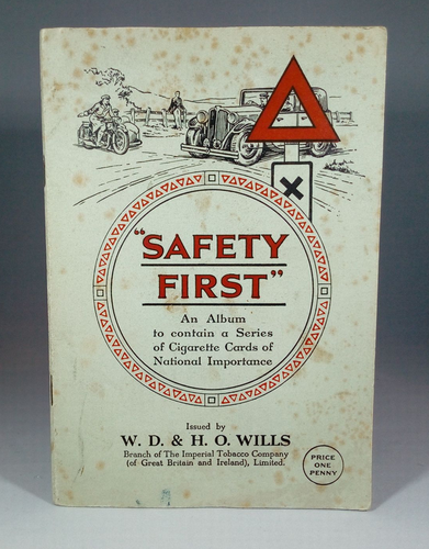 1934 Wills "Safety First" Cigarette Cards SOLD