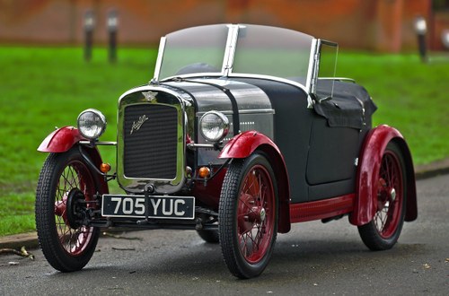 1938 Austin Seven H.J. Mulliner Style Boat tail Till salu