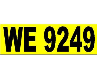 WE 9249 Registration Number 