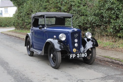 1937 Austin 7 Opal Two Seat Tourer - Very Rare Model For Sale