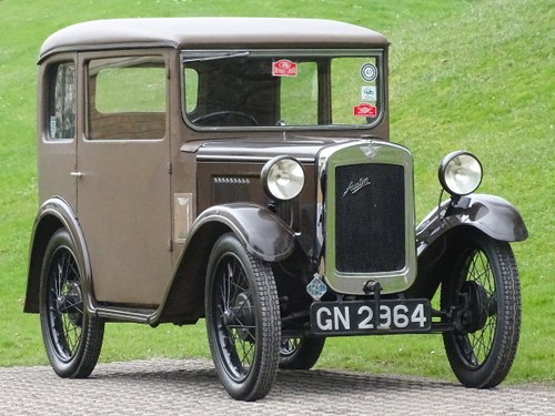 1930 Austin 7 Fabric Saloon 27th April For Sale by Auction
