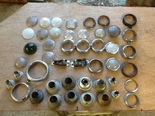 1937 Selection of Parts for Vintage Side Lamps VENDUTO