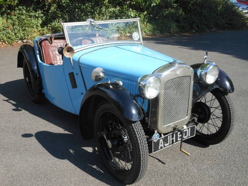 1935 Austin 7 Nippy, Blue/Black with Dark Red Trim VERKAUFT