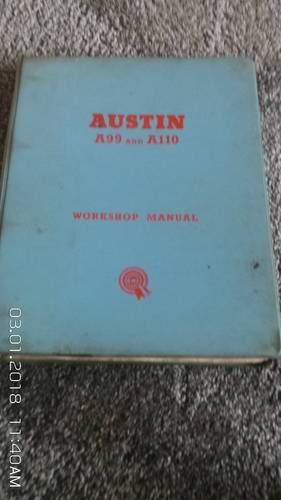 AUSTIN A 99 AND  A 110  WORKSHOP MANUAL For Sale