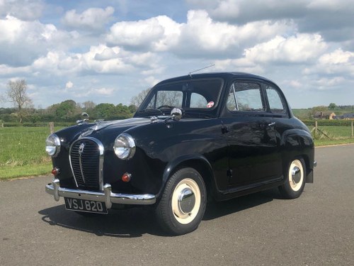 1957 Austin A35 948cc. Black with red upholstery SOLD