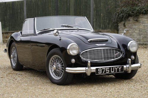 1960 A Healey 3000 in gleaming black SOLD