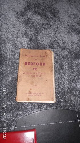 instruction book for bedford TK For Sale