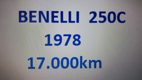 1978 Benelli 250cc., 2 cylinder, two stroke, only 17.000km For Sale