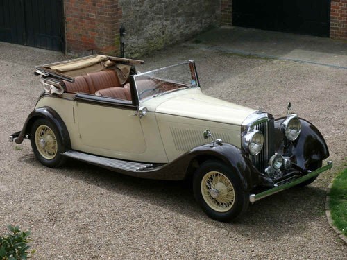 1934 3 ½ litre Derby Bentley Convertible by Park Ward For Sale