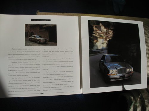 A mint condition Bentley 'Sales' Brochure VENDUTO