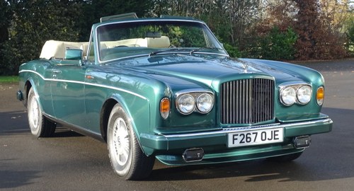 1989 Bentley Continental Convertible In vendita