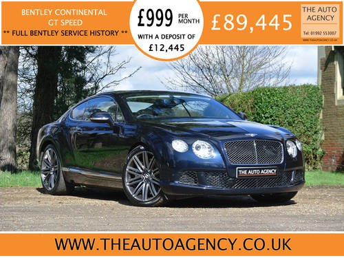 2013 ** FULL BENTLEY SERVICE HISTORY ** For Sale