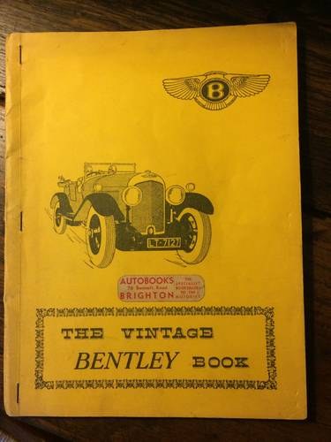 1920 Vintage Bentley Book For Sale