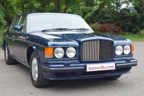 1990 G Bentley Turbo R MK II Active Ride in Royal Blue For Sale