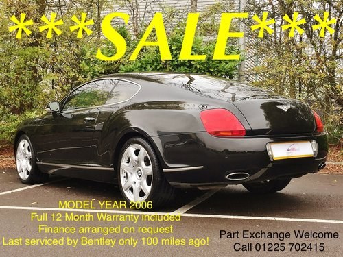 2006 Model Continental GT MULLINER **COST SALE PRICE** For Sale