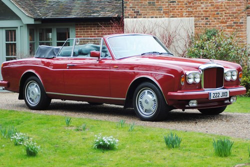 1987 Bentley Continental Convertible: 24 Apr 2018 For Sale by Auction