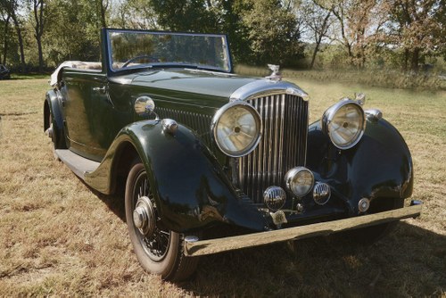 1936 Bentley 4 1/4 overdrive Park Ward drop head coupe For Sale