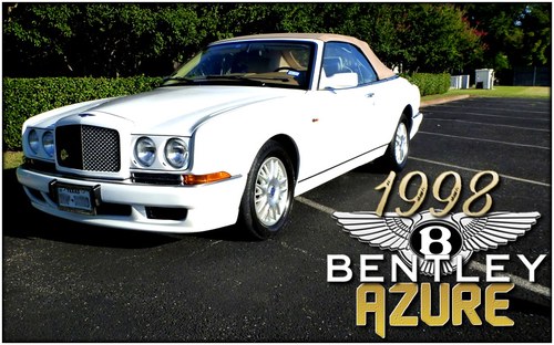1998 Bentley Azure Convertible clean Cali Car LHD Ivory $65k For Sale