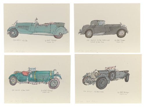 Lot 267 - Robbie MacGregor twenty illustrations of Bentleys In vendita all'asta