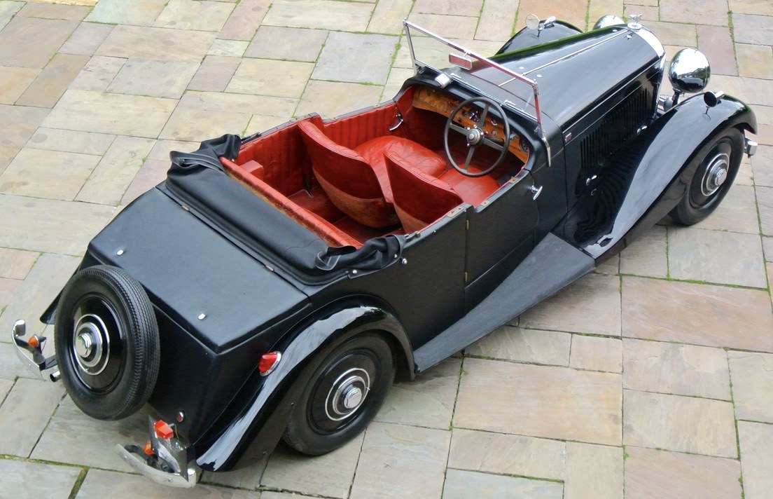 1934 BENTLEY 3 1/2 LITRE Derby Open Tourer 1 owner 70 years, foto 8