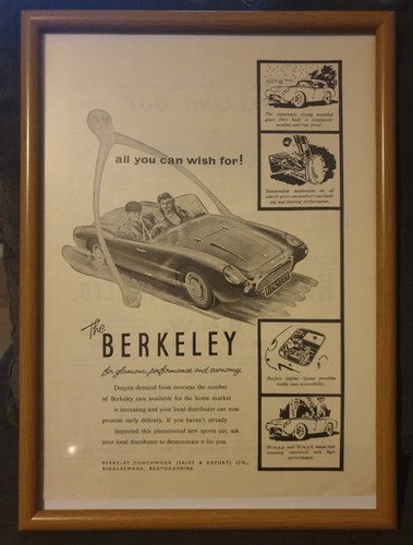 1957 Berkeley Advert Original  SOLD
