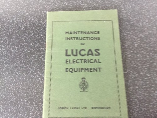 Lucas maintenance handbook For Sale
