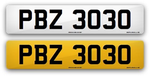 PBZ3030 -DATELESS PERSONAL REGISTRATION NUMBER For Sale