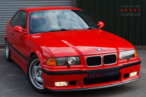 1995 BMW E36 M3 3.0 Coupe, Hellrot, Black Vader Seats, 111k. VENDUTO