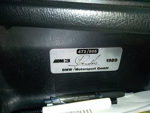 RARE M3 E30 BMW  "Jonny Ceccotto"1989 ltd Edition N°402 /505 In vendita