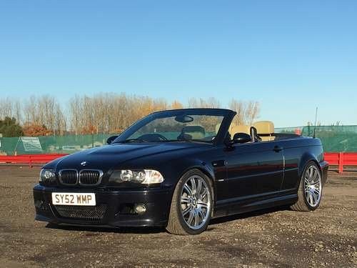 2003 BMW M3 Convertible at Morris Leslie Auction 24th November For Sale by Auction