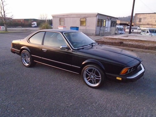 BMW 635 CSi AUTO LHD COUPE(1986)GLOSS BLACK! CHROME ALLOYS!  VENDUTO