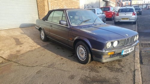 E30 H reg 1990 325i manual Convertible great Project  SOLD