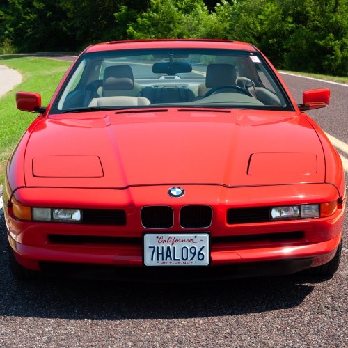 1991 BMW 850i = Six-speed Manual Clean Red 111k milles $30.9 For Sale
