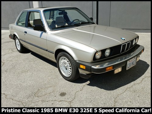 1985 BMW E30 325E 2 Door Coupe = 5 Speed clean Silver $12.9k In vendita
