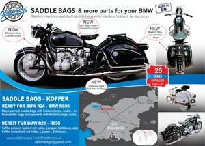 Saddle bags Koffer,Suit ready for BMW : R26 - R69S For Sale