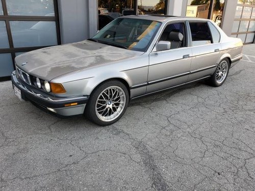 1988 BMW 750IL V12 4 Door Sedan Silver(~)Grey driver $2.9k In vendita