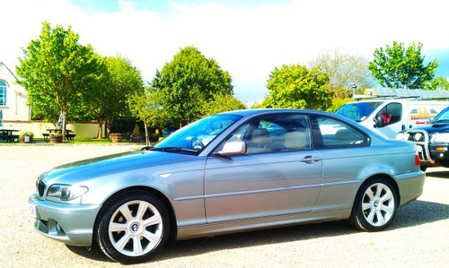 2003 BMW 318Ci Coupe. Silver grey met / gold leather SOLD
