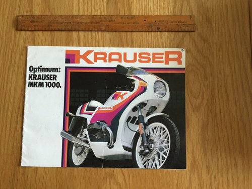 1983 Krauser BMW mum 1000 brochure SOLD
