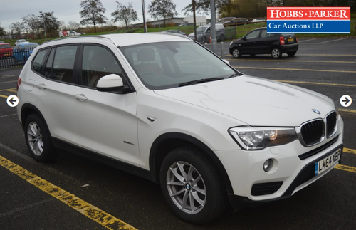 2014 BMW X3 SDrive 18D SE 120,086 Miles for auction 25th For Sale by Auction