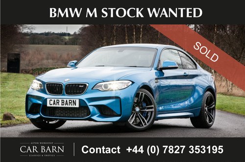 2018 BMW M Stock Wanted In vendita
