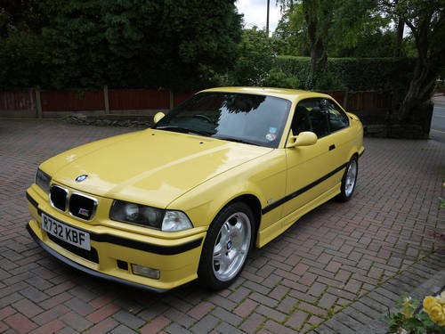 1998 BMW M3 3.2 EVO COUPE DAKAR YELLOW SÅLD